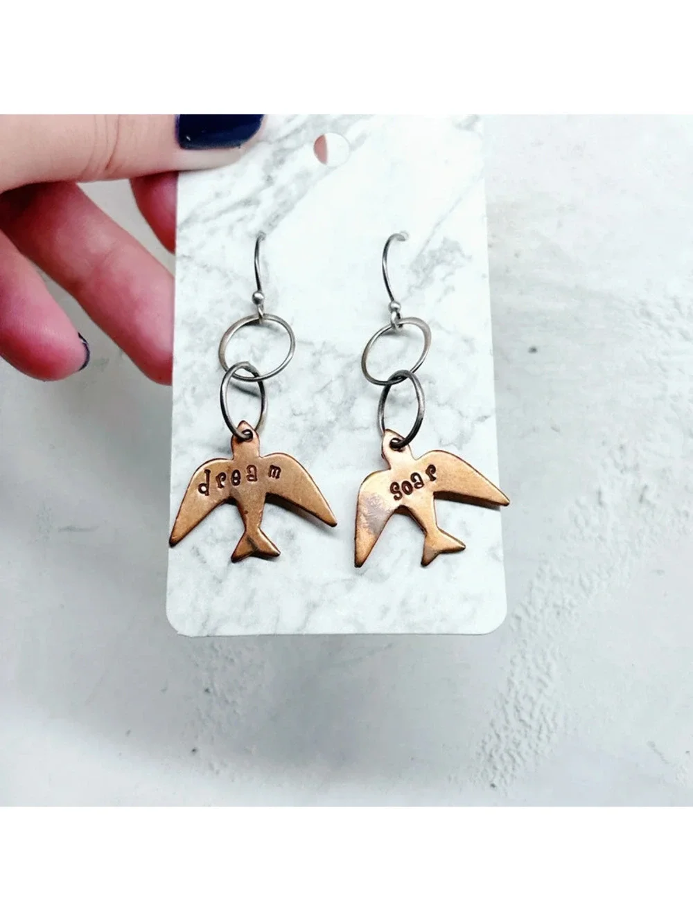 1062mc. Handmade Bird Earrings